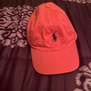 Polo, pink baseball hat
